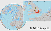 Gray Location Map of Milton Keynes