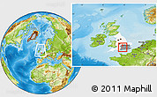 Physical Location Map of Reading, highlighted parent region, highlighted grandparent region, within the entire country