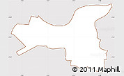 Classic Style Simple Map of Wandsworth, cropped outside