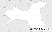 Silver Style Simple Map of Wandsworth