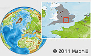 Physical Location Map of Windsor and Maidenhead, highlighted country, highlighted grandparent region