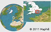 Satellite Location Map of Windsor and Maidenhead, highlighted country, highlighted parent region