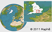 Satellite Location Map of Windsor and Maidenhead, highlighted grandparent region