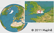 Satellite Location Map of Windsor and Maidenhead, highlighted parent region