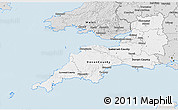 Silver Style 3D Map of South West