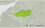 Physical 3D Map of Bath and North East Somerset, lighten, semi-desaturated