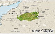 Satellite 3D Map of Bath and North East Somerset, shaded relief outside
