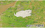 Shaded Relief 3D Map of Bath and North East Somerset, satellite outside