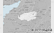 Gray Map of Bath and North East Somerset