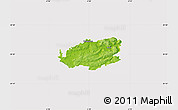 Physical Map of Bath and North East Somerset, cropped outside