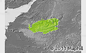 Physical Map of Bath and North East Somerset, desaturated