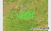 Political Map of Bath and North East Somerset, satellite outside