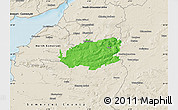 Political Map of Bath and North East Somerset, shaded relief outside