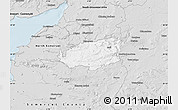 Silver Style Map of Bath and North East Somerset