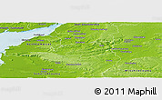 Physical Panoramic Map of Bath and North East Somerset