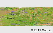 Satellite Panoramic Map of Bath and North East Somerset