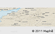 Shaded Relief Panoramic Map of Bath and North East Somerset