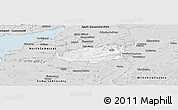 Silver Style Panoramic Map of Bath and North East Somerset