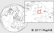 Blank Location Map of City Of Bristol