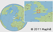 Savanna Style Location Map of City Of Bristol