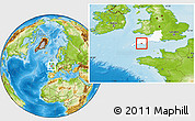 Physical Location Map of City of Plymouth, highlighted parent region