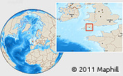 Shaded Relief Location Map of City of Plymouth