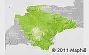 Physical 3D Map of Devon County, lighten, desaturated