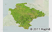 Satellite 3D Map of Devon County, lighten