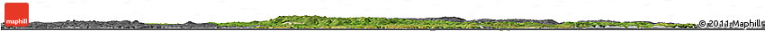 Satellite Horizon Map of Devon County, desaturated
