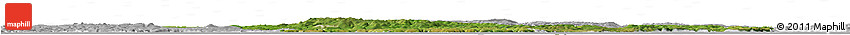 Satellite Horizon Map of Devon County, lighten, desaturated