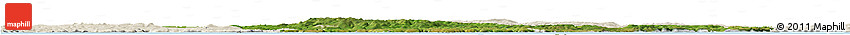 Satellite Horizon Map of Devon County, shaded relief outside