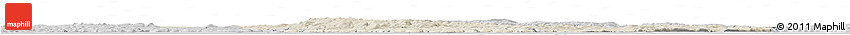 Shaded Relief Horizon Map of Devon County, desaturated