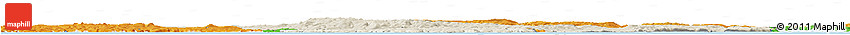 Shaded Relief Horizon Map of Devon County, political outside