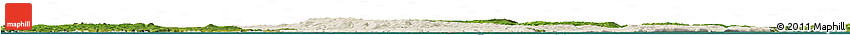 Shaded Relief Horizon Map of Devon County, satellite outside