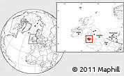 Blank Location Map of Devon County, within the entire country