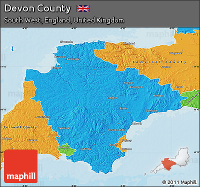 Political Map of Devon County