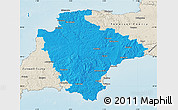 Political Map of Devon County, shaded relief outside
