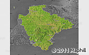 Satellite Map of Devon County, desaturated