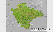 Satellite Map of Devon County, lighten, desaturated