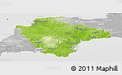 Physical Panoramic Map of Devon County, lighten, desaturated