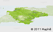 Physical Panoramic Map of Devon County, lighten