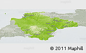 Physical Panoramic Map of Devon County, lighten, semi-desaturated