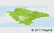 Physical Panoramic Map of Devon County, single color outside