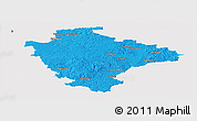 Political Panoramic Map of Devon County, cropped outside