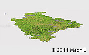 Satellite Panoramic Map of Devon County, cropped outside