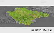 Satellite Panoramic Map of Devon County, desaturated