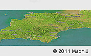 Satellite Panoramic Map of Devon County