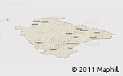 Shaded Relief Panoramic Map of Devon County, cropped outside