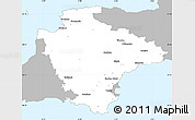 Gray Simple Map of Devon County, single color outside