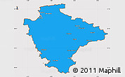 Political Simple Map of Devon County, cropped outside